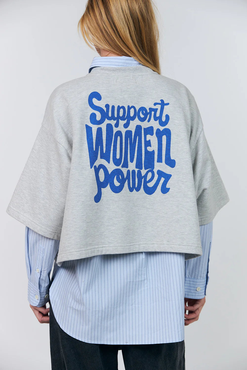 DANLL boxy sweatshirt LIGHT GREY MELANGE