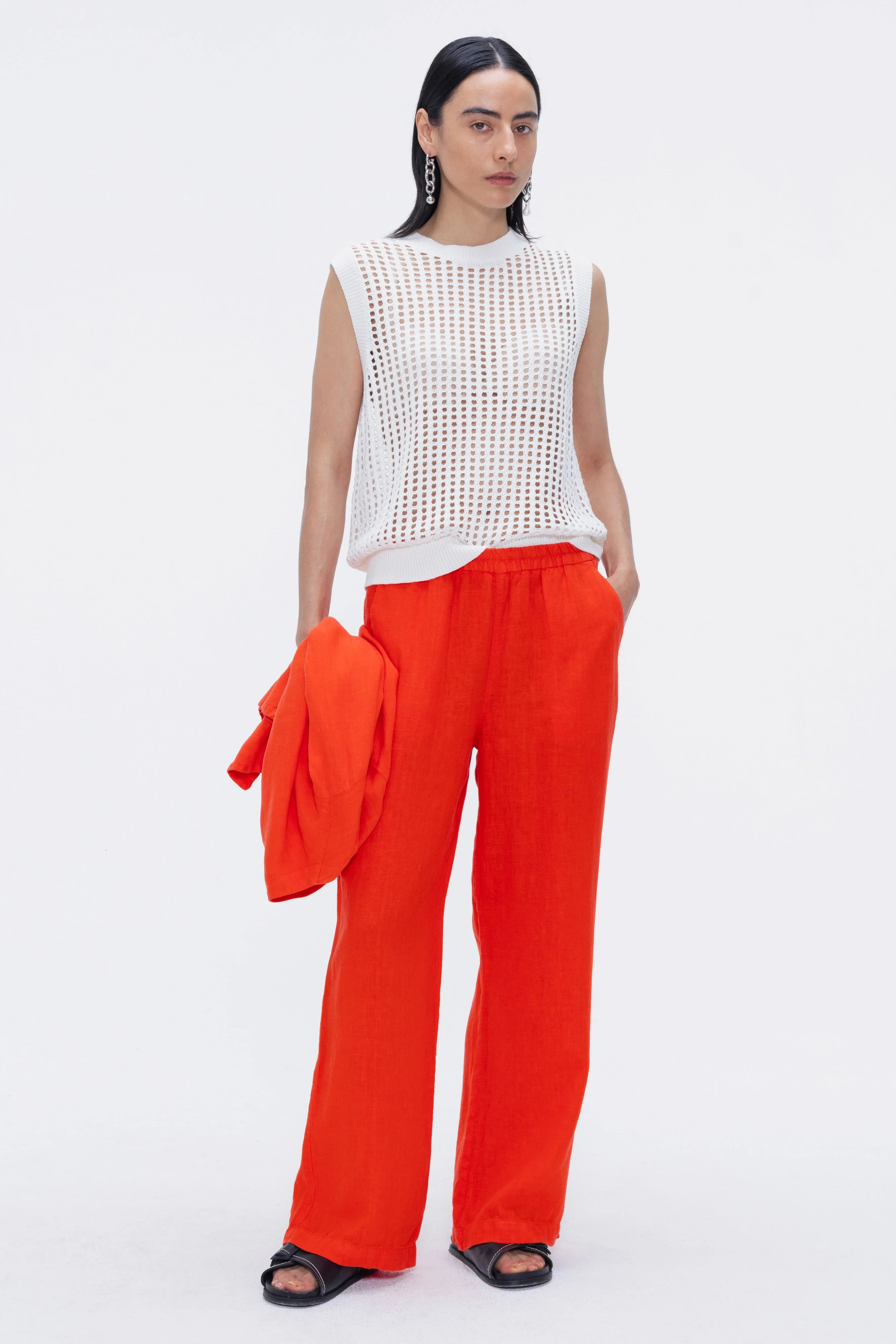 BLAZINGSTAR Linnen Pants RED