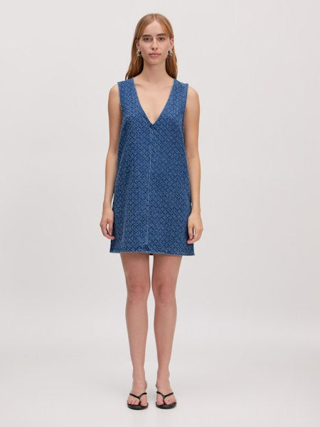 XRISTINA Dress Denim Tweed