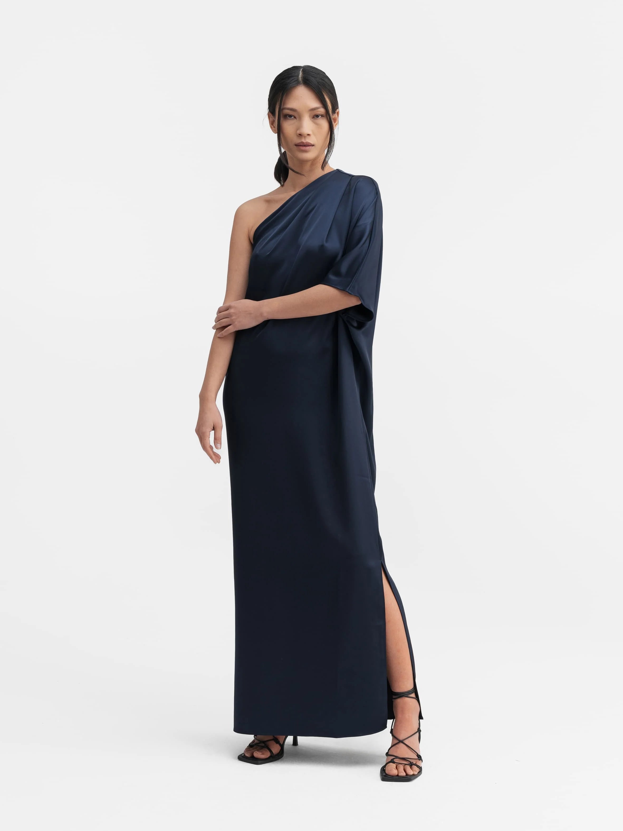 ELLA Satin Dress MIDNIGHT BLUE