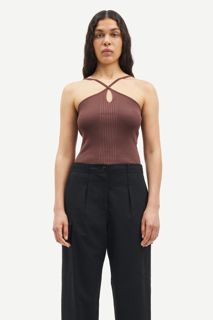 SANINA Top BROWN STONE