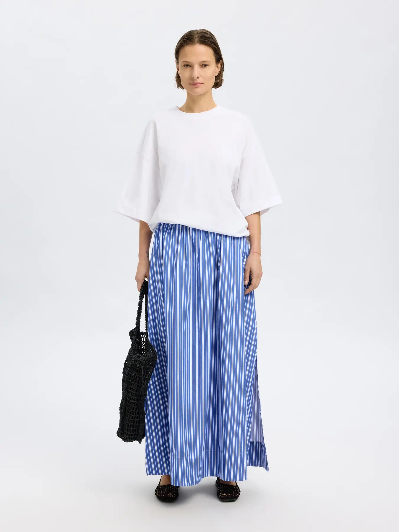SLFFIA HW Striped Ankle Skirt