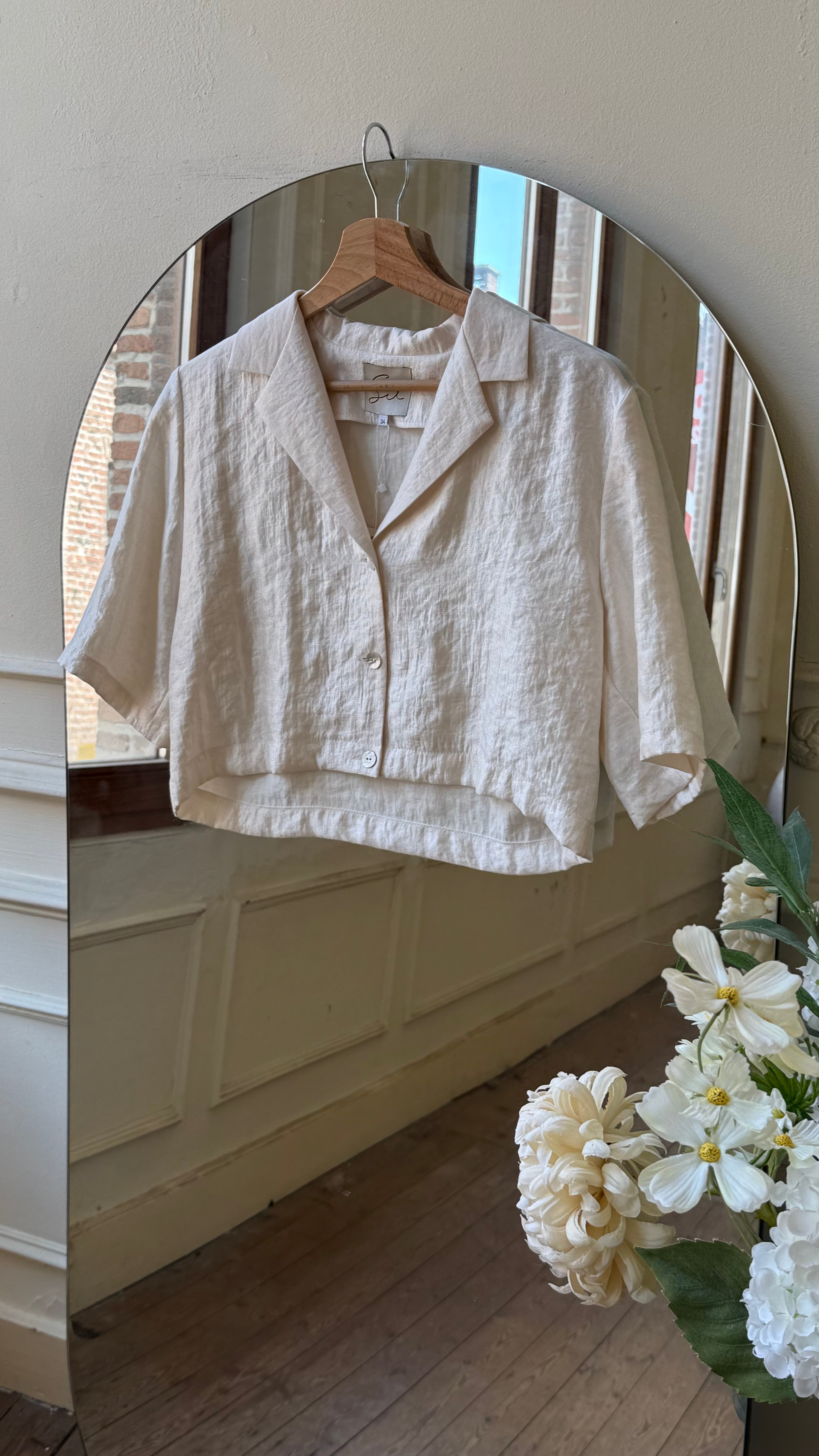 BELLA Shirt Lurex ecru