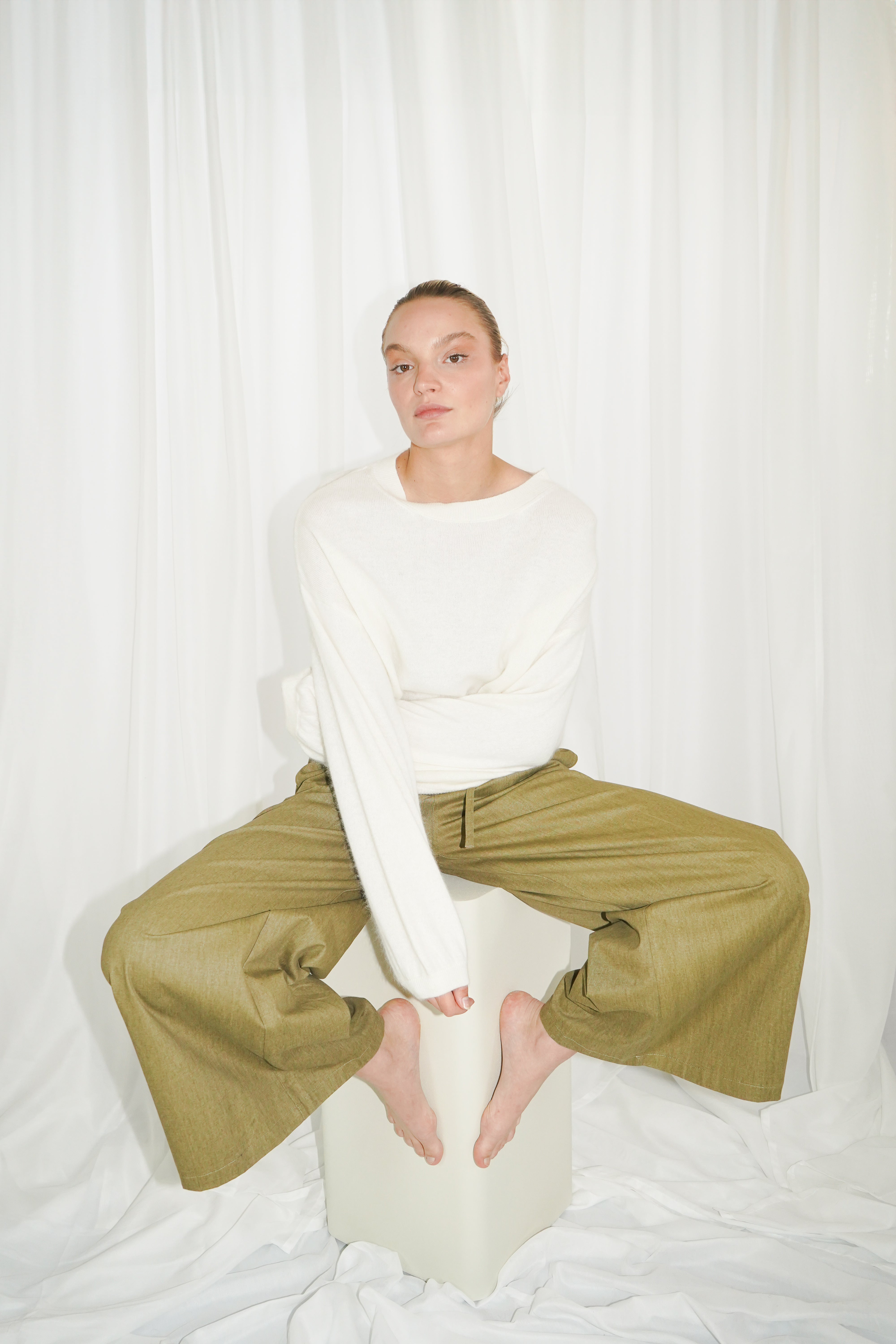 COLORADO 3/4 Puffed sleeves pull Offwhite