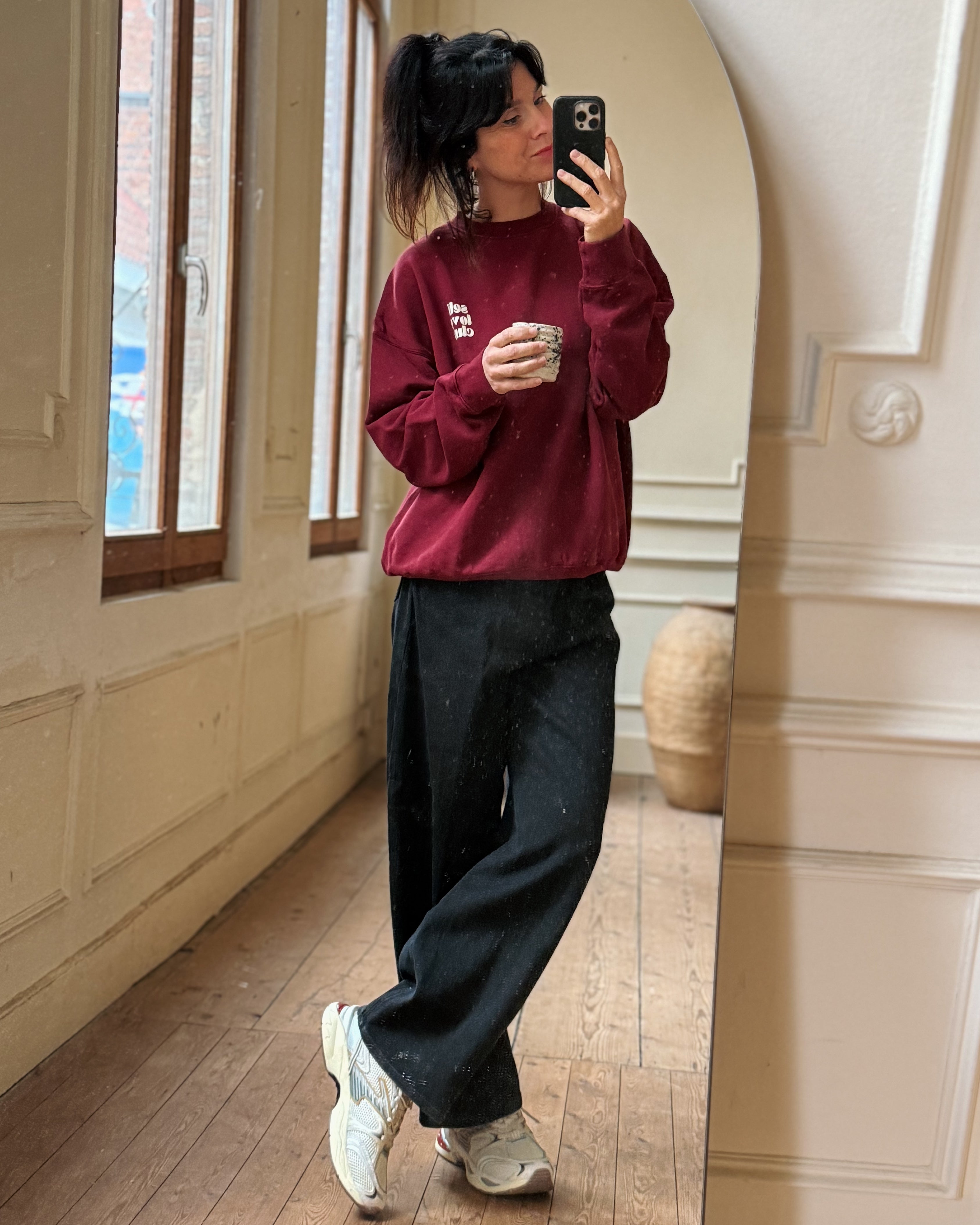 COOPER Sweater 'Self Love Club' Bordeaux