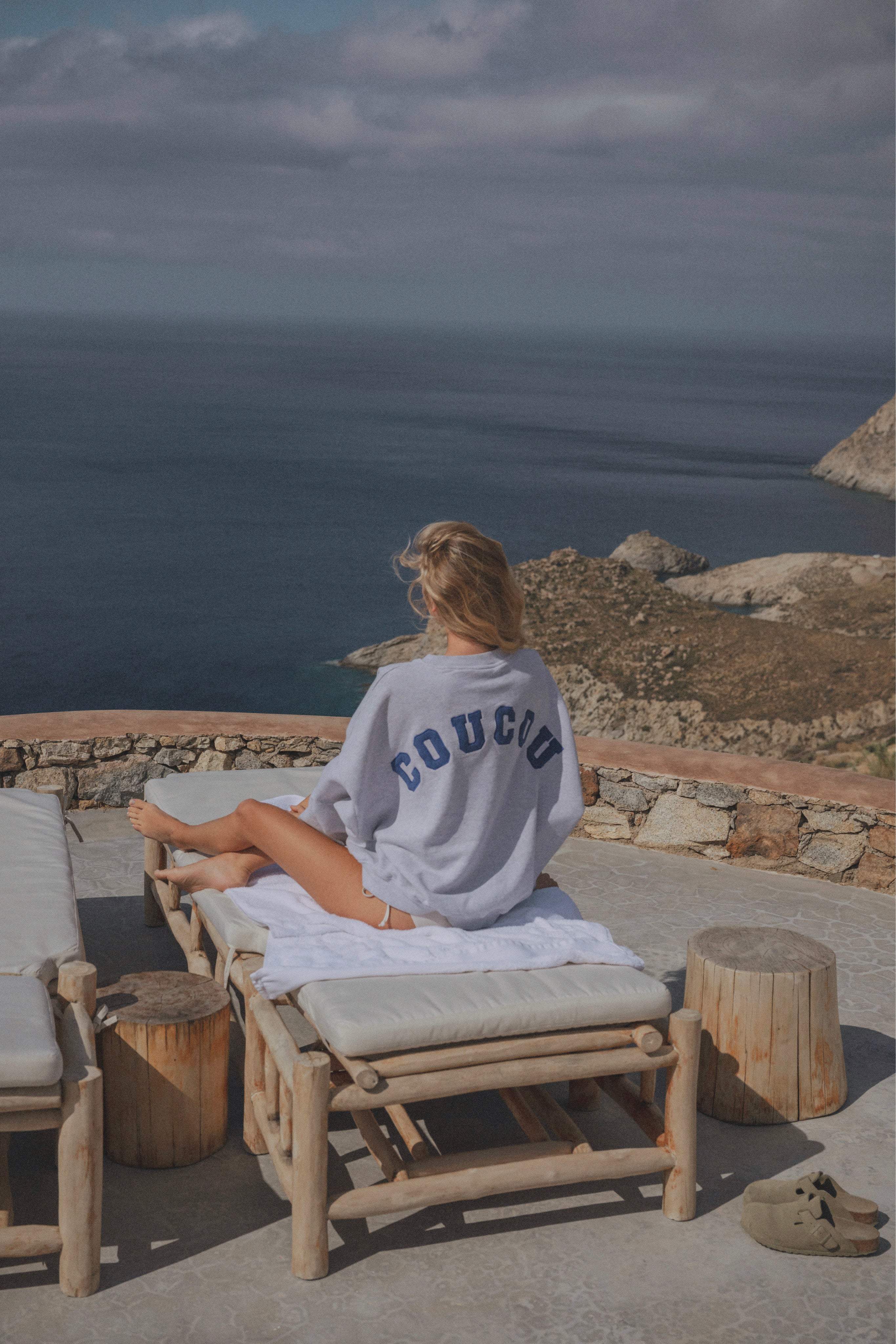 JOSEPH Sweater Grey/blue letters