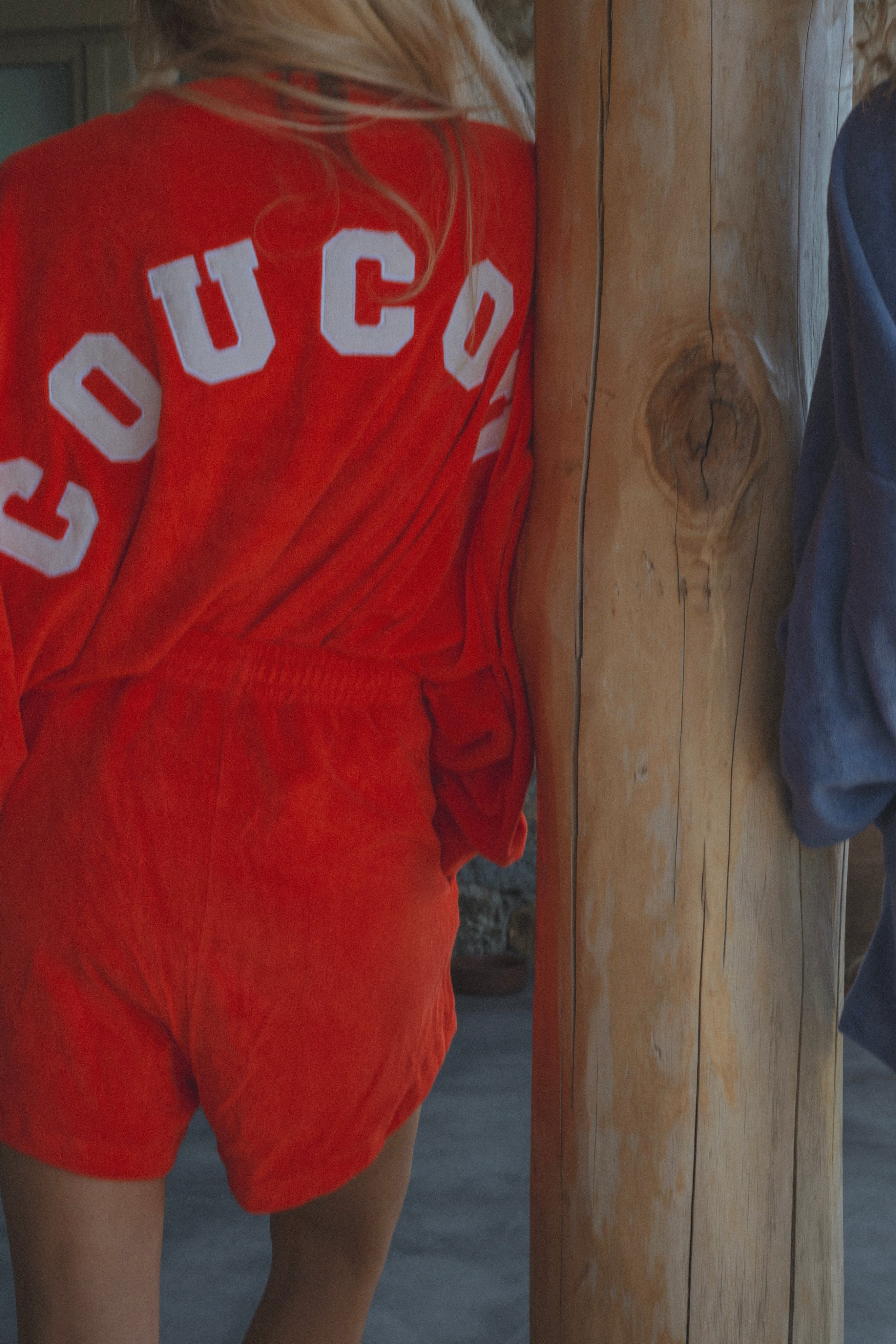 JOSEPH Sweater Terry - red with ecru letters