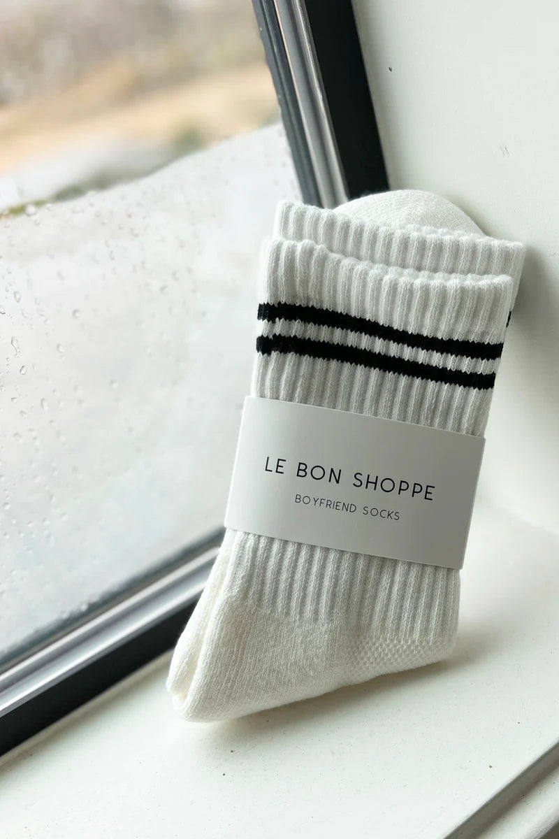 BOYFRIEND socks CLASSIC WHITE