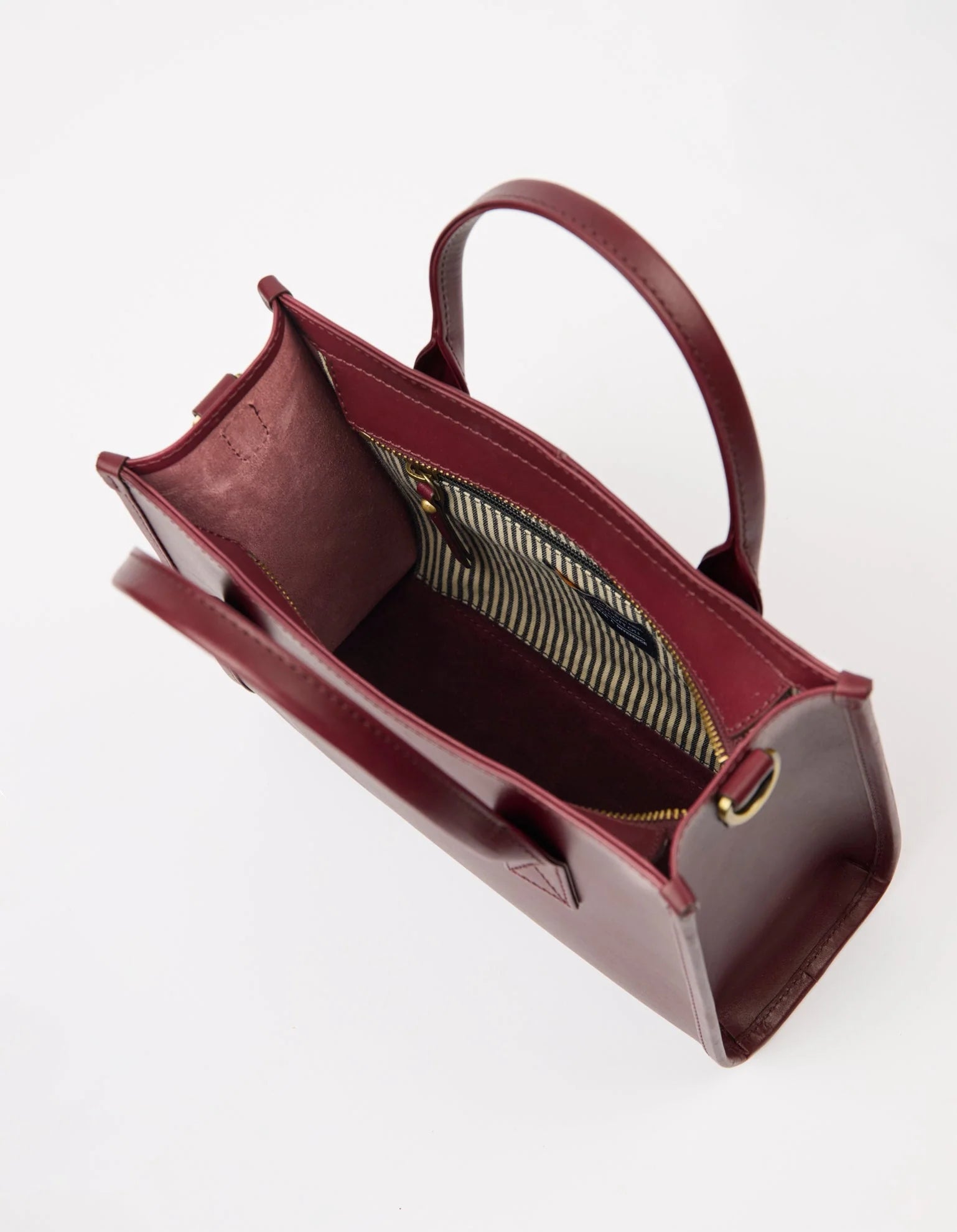 JACKIE Midi Bag - Dark Cherry Classic Leather