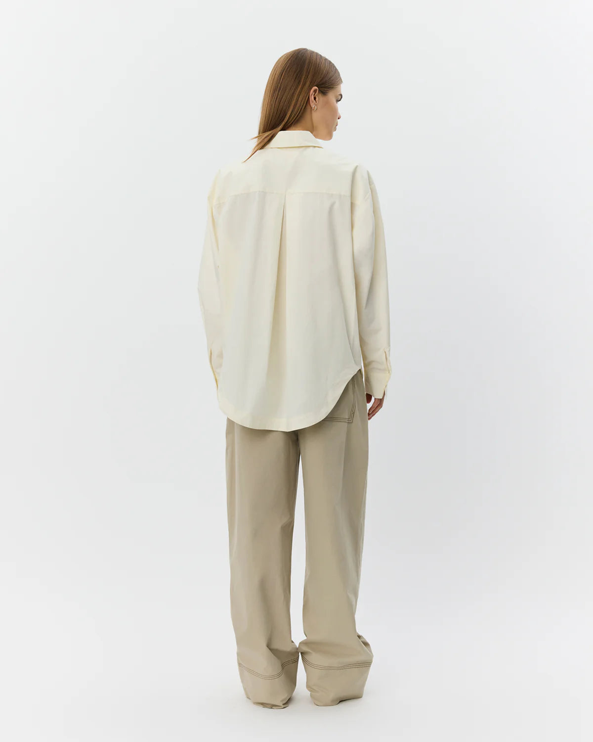 KITSW Oversize multi-closure shirt LIGHT YELLOW