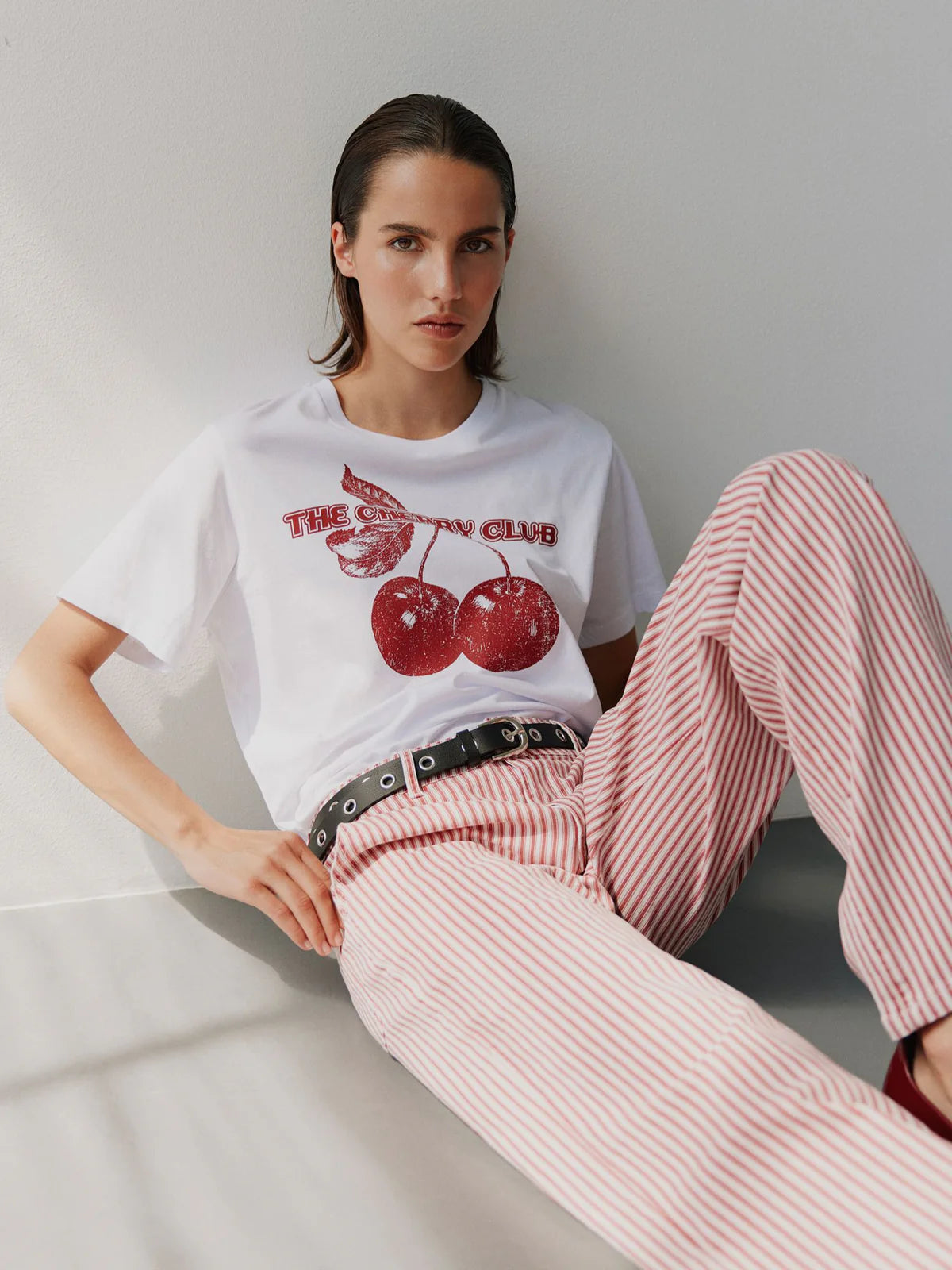 LUCCA Jeans Red striped