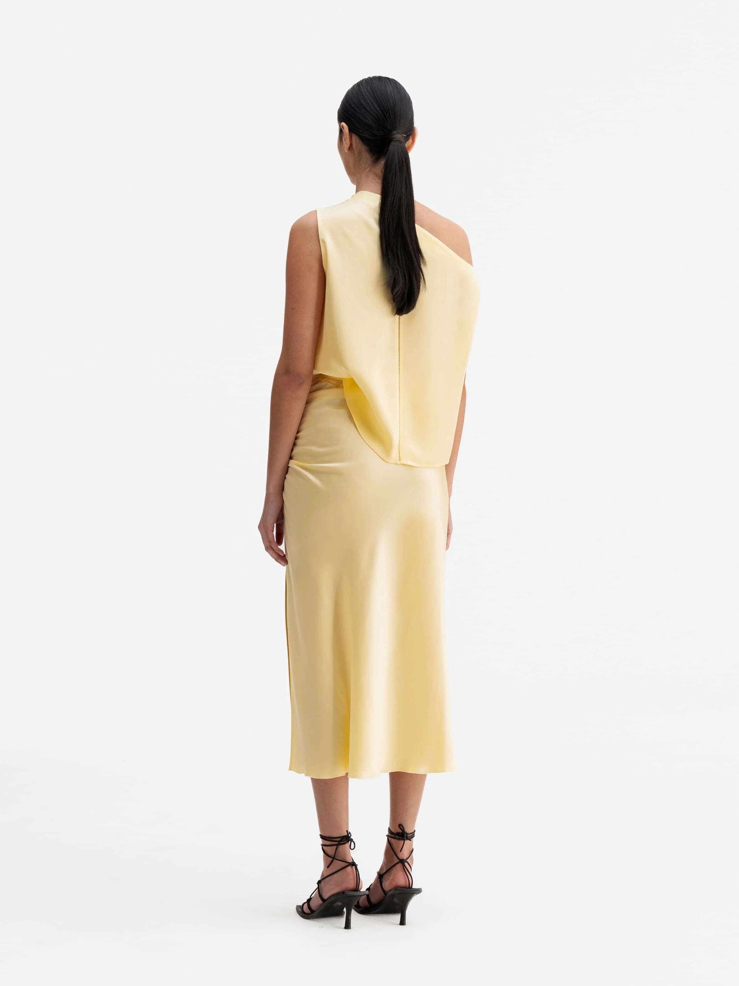 LACY Satin Tank - Light Yellow