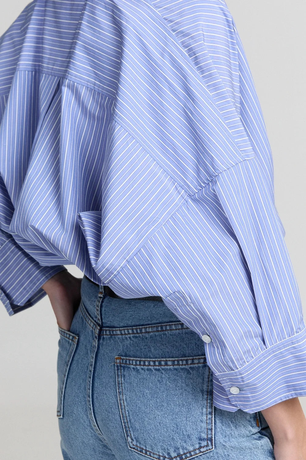 JACKIE Shirt - Light Blue Striped