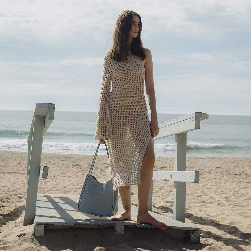 MISCHA Bone medium recycled vegan tote bag