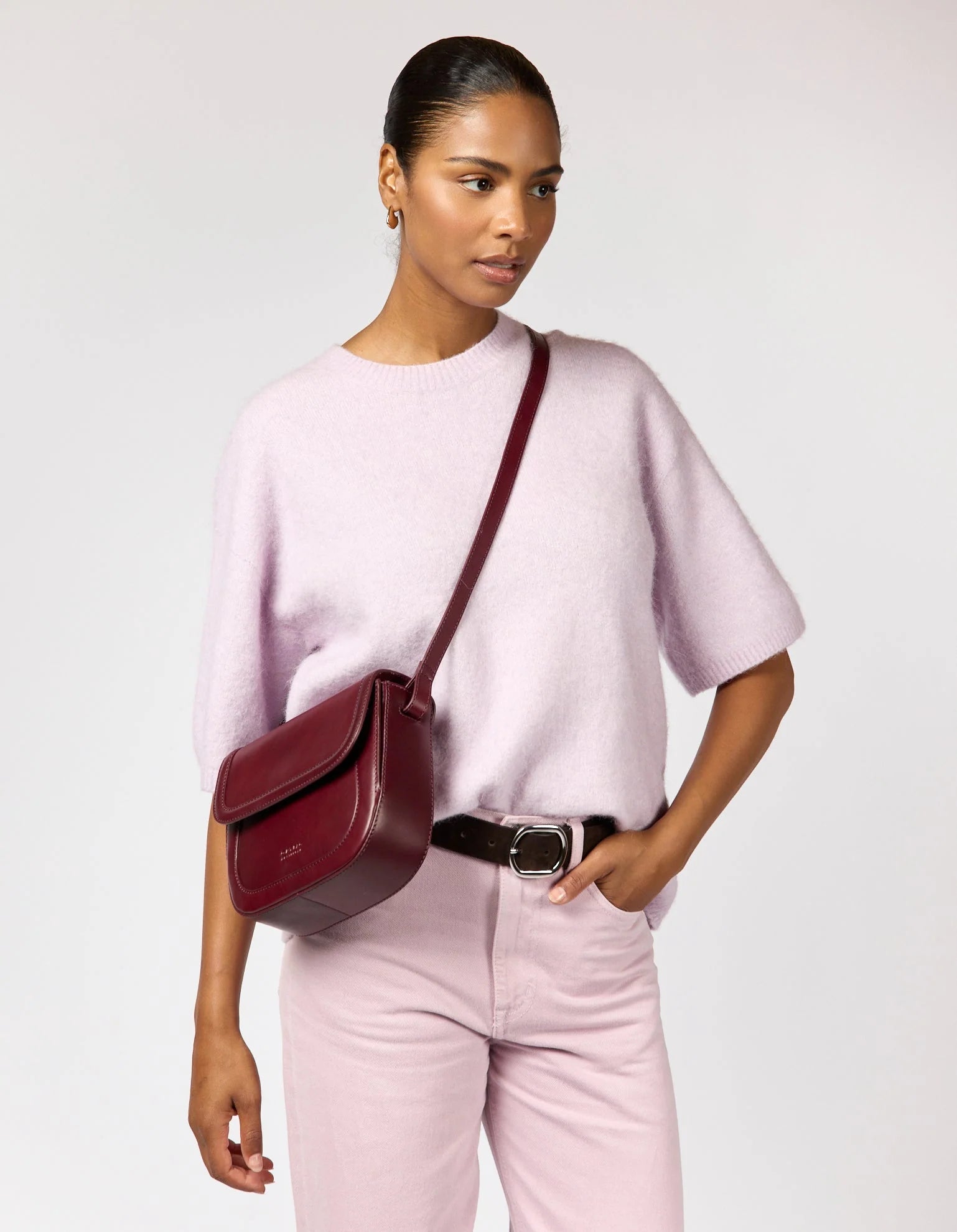 NINA Bag - Dark Cherry Classic Leather