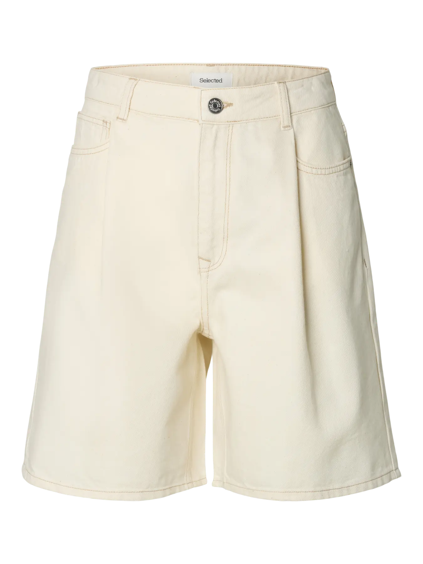 SLFWIDE TENNA HW denim short EGRET
