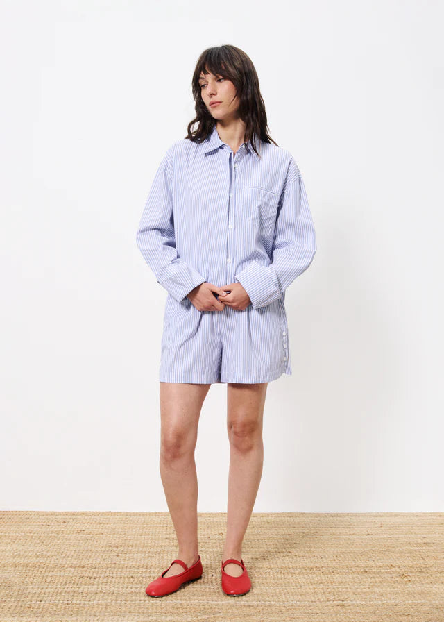 NAELA Shirt Blue striped