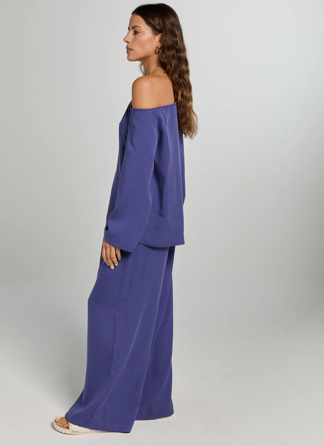 LEONIE Tencel Pants FUTURE DESK/BLUE