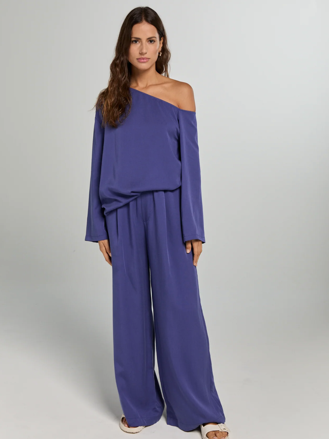 LEONIE Tencel Pants FUTURE DESK/BLUE