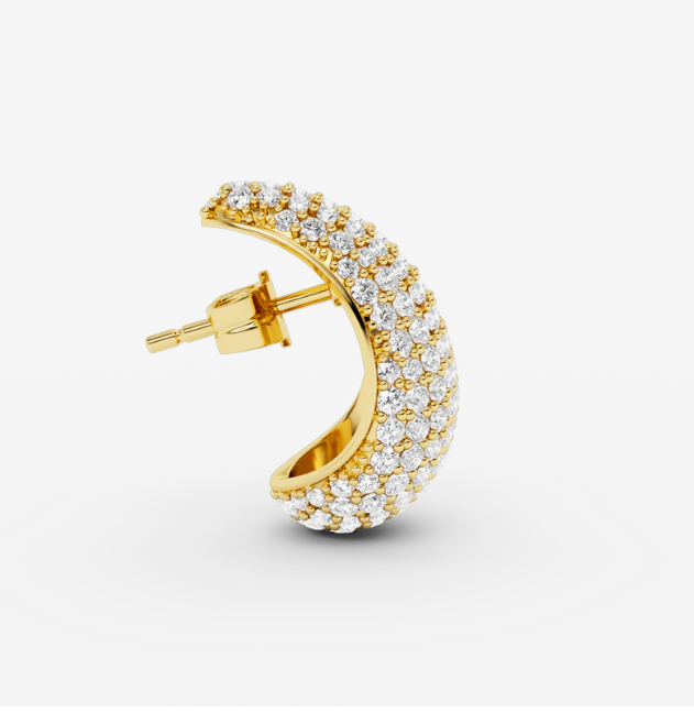 SMALL BULB DIAMOND earstud GOLD