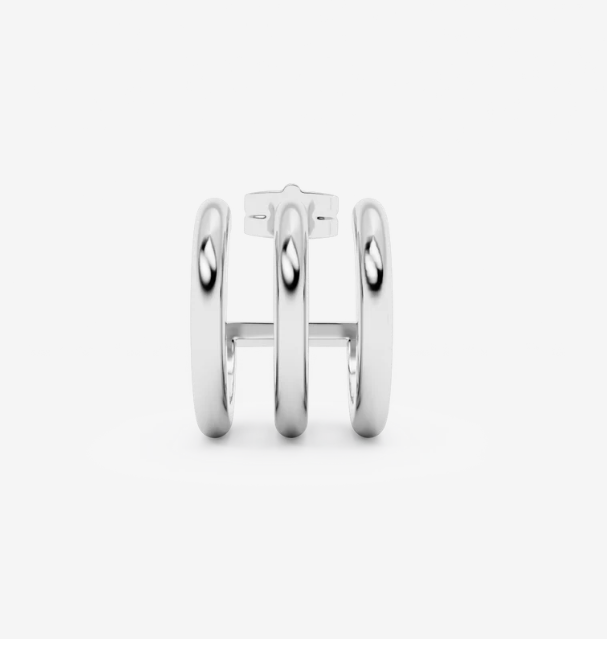 TRIO IVA earstud SILVER