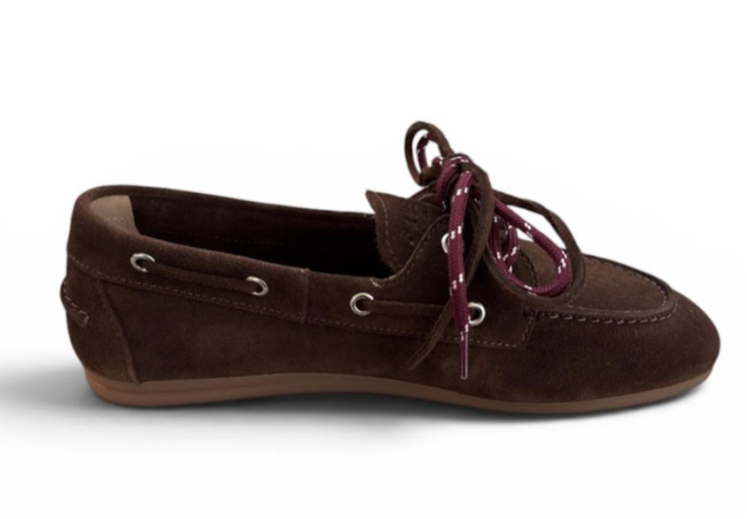 PAMARIN LACE loafers - dark brown suede
