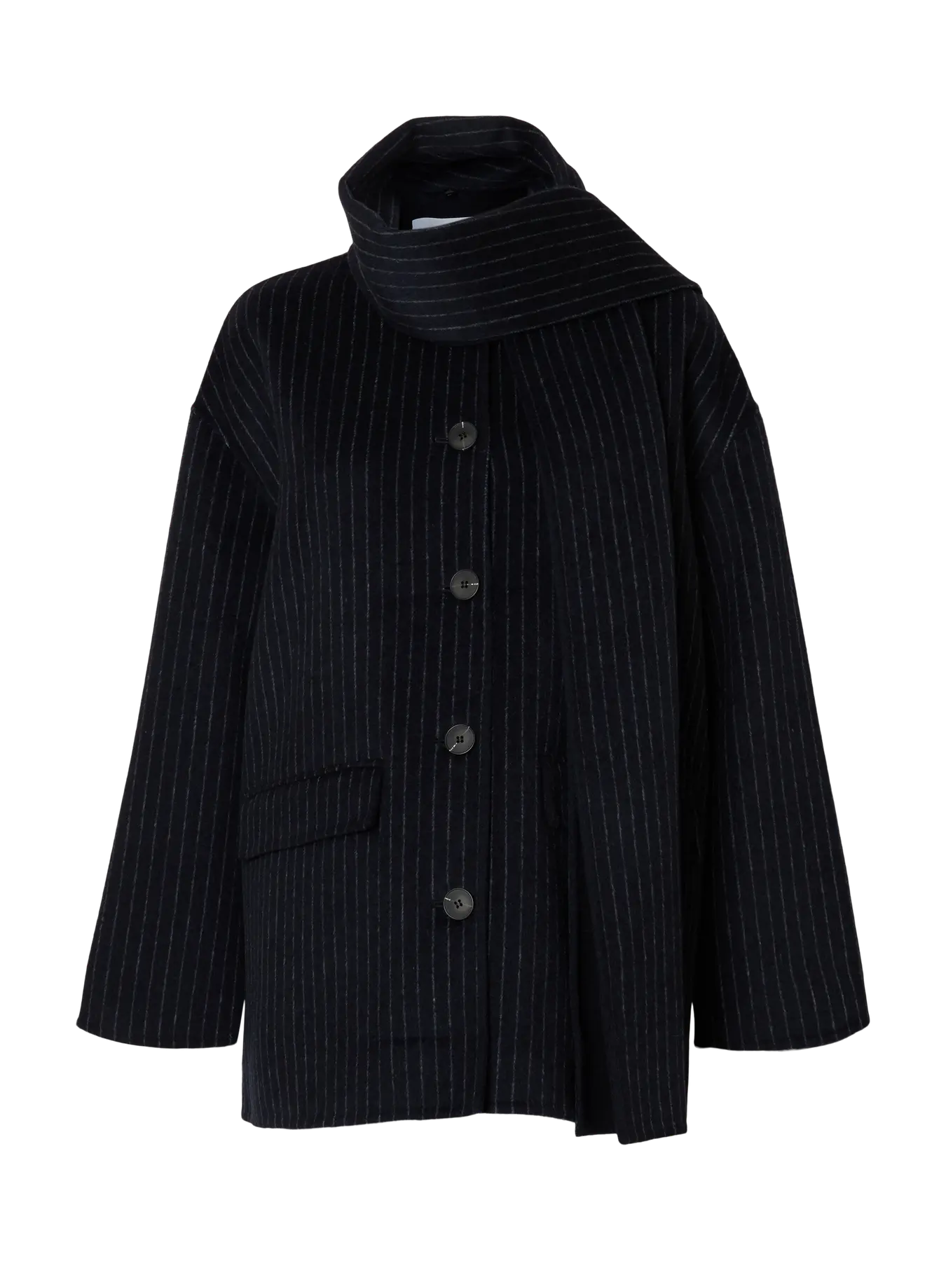 SLFPAM Handmade Scarf Pin Stripe Jacket