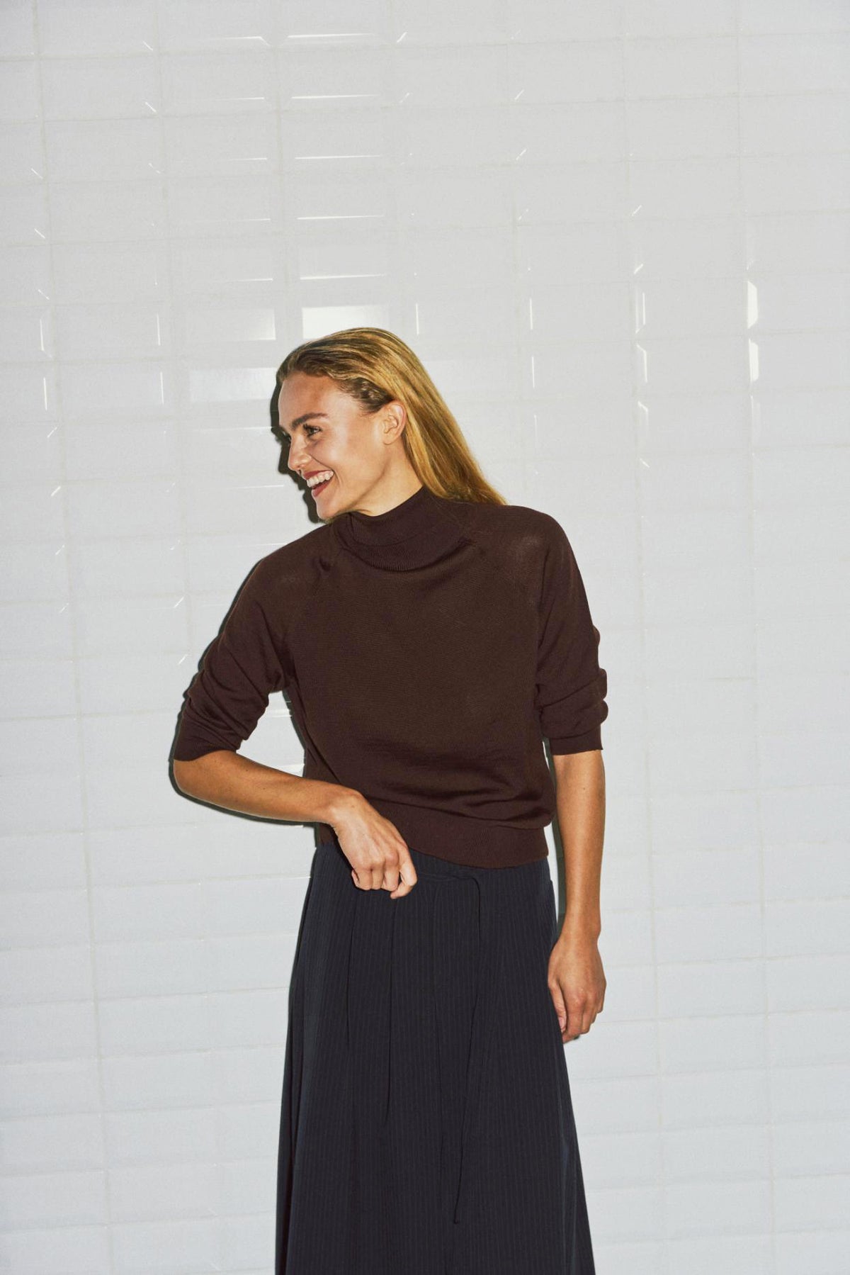 WBLMILES High Neck Pullover - Aubergine