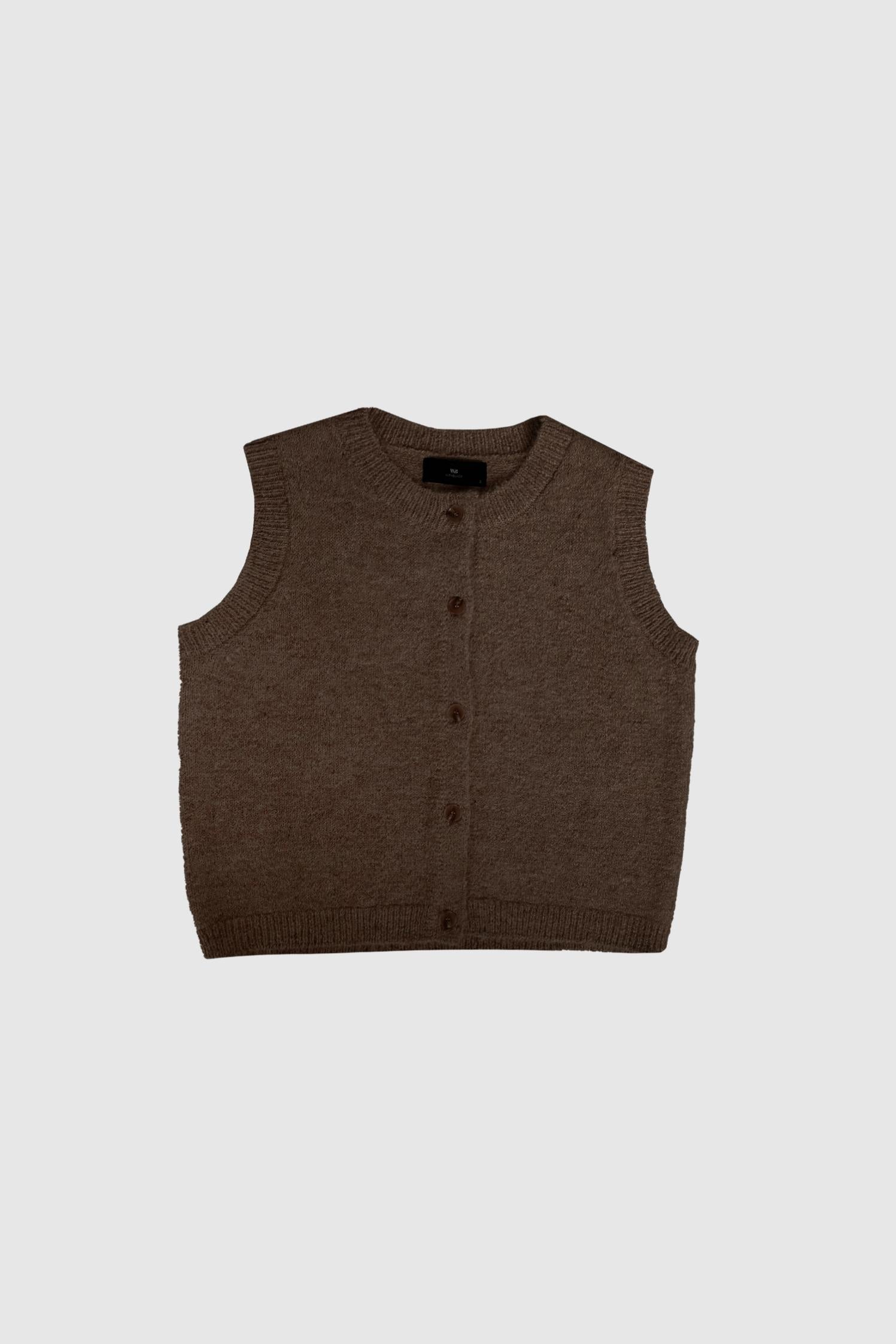 WBLANDREA Waistcoat - Dark Brown