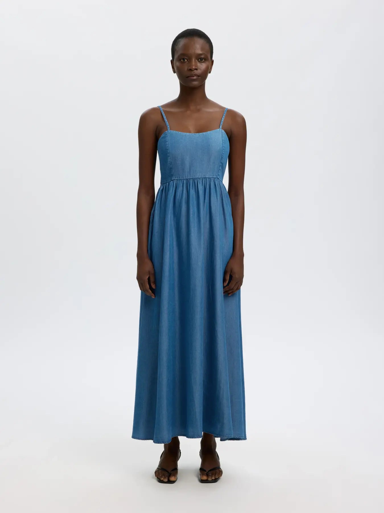 SLFJANNA ankle dress MEDIUM BLUE DENIM