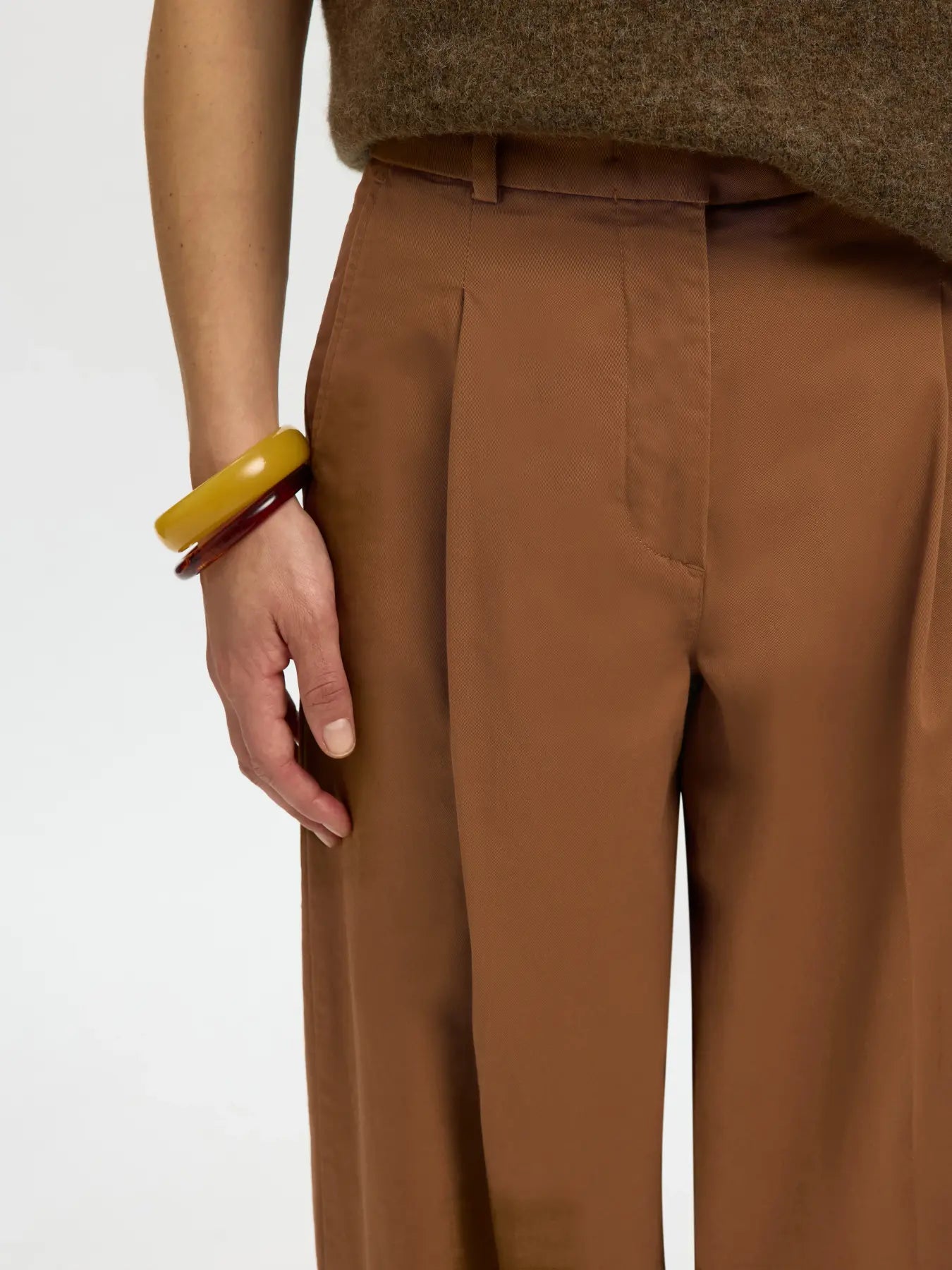 SLWBARREL MILLE HW pants TOFFEE