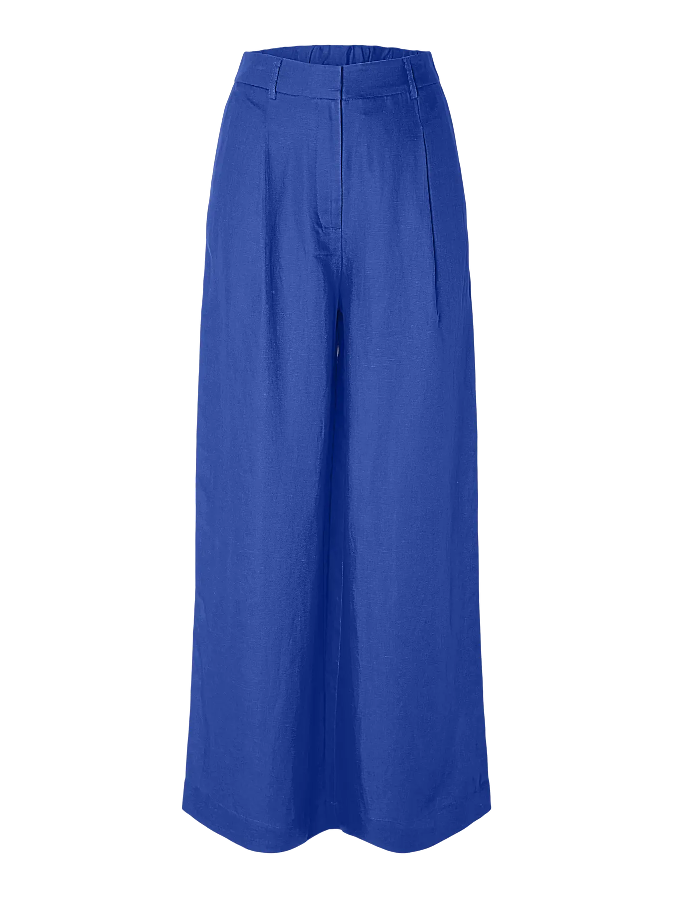 SLFLYRA HW Wide linen pants Dazzling blue