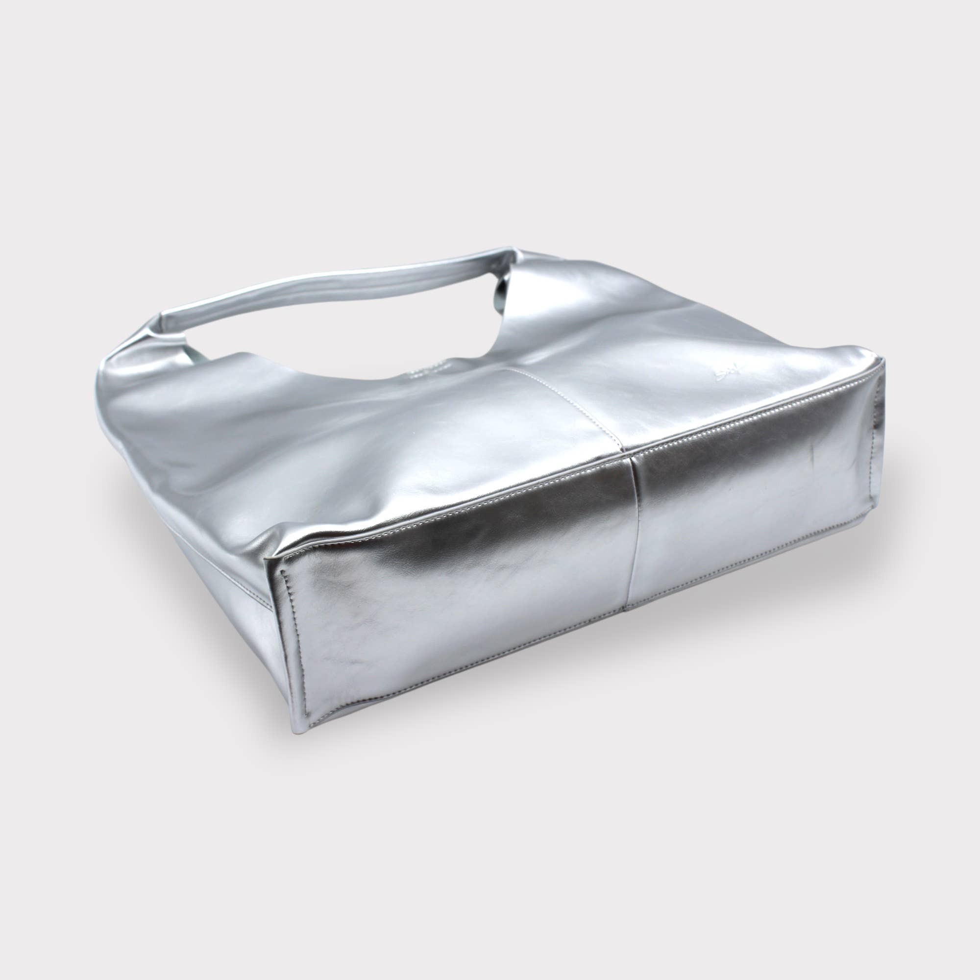 BECK Leather Tote Bag SILVER