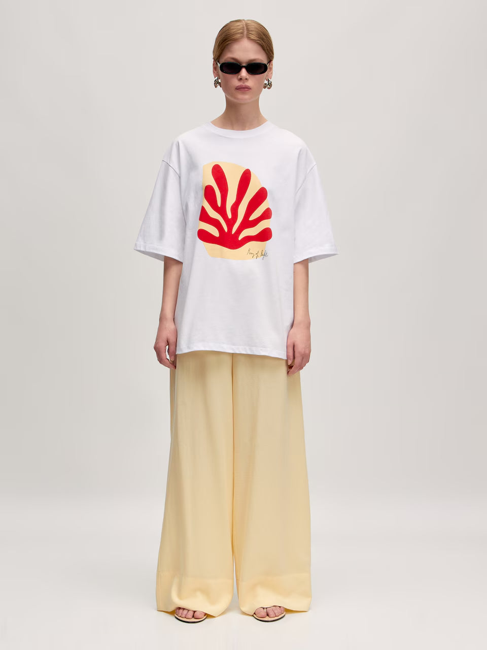 XIA Oversize T-shirt Coral Print