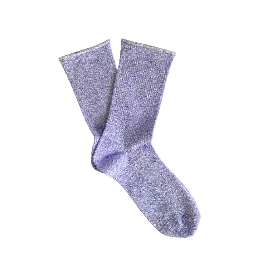 KLUE Glitter Lurex socks - Lilac