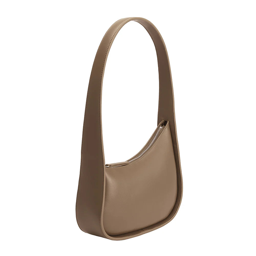 WILLOW Taupe recycled vegan shoulder bag