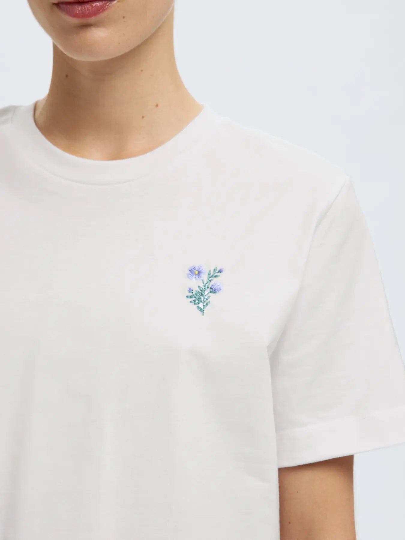 SLFELLA SS Boxy tee Flower print
