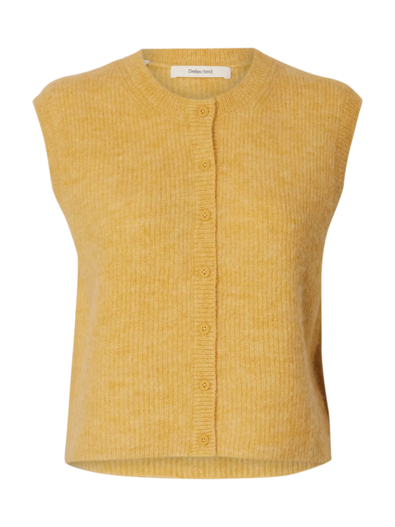 SLFLULU Button O-Neck Ochre