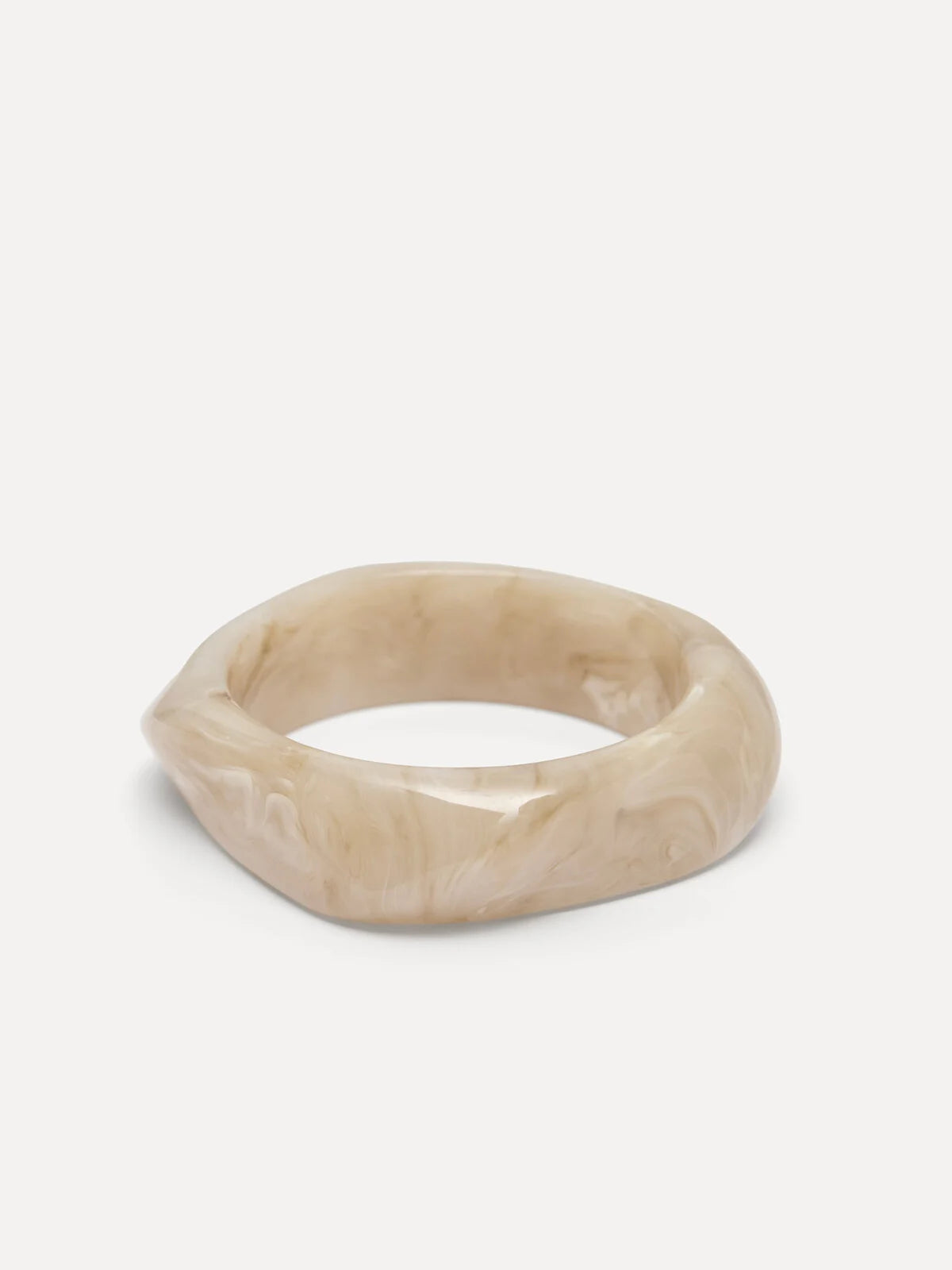RESIN Bangle Rectangle Armband - Crème