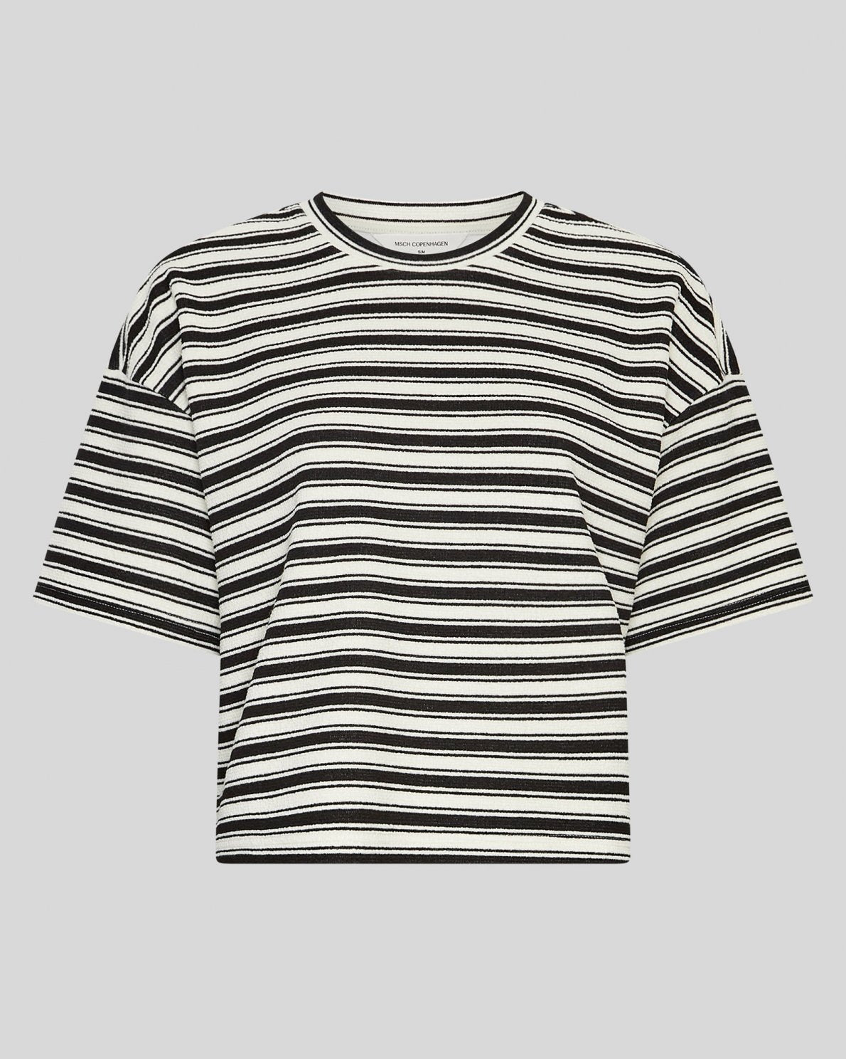 MSCHCESSALIA tee stripes EGRET BLACK