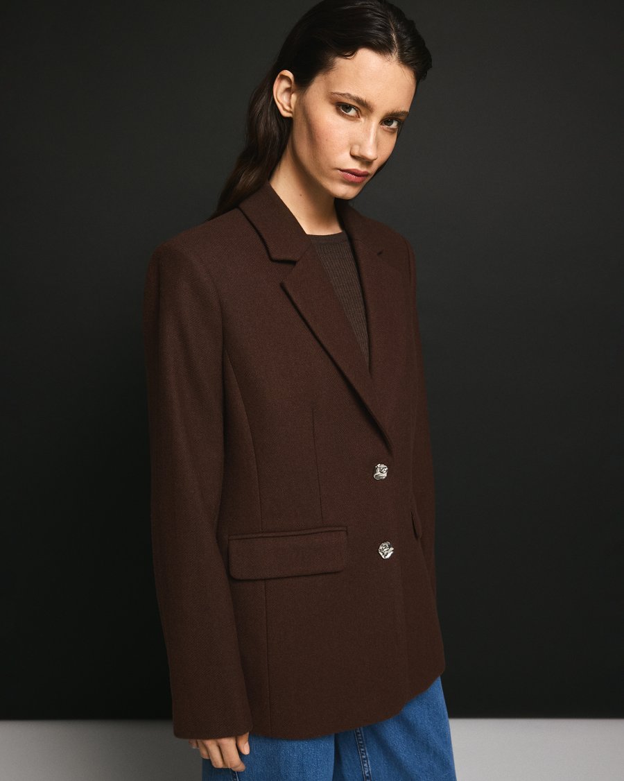 Elliot Loose Blazer - Hot Fudge