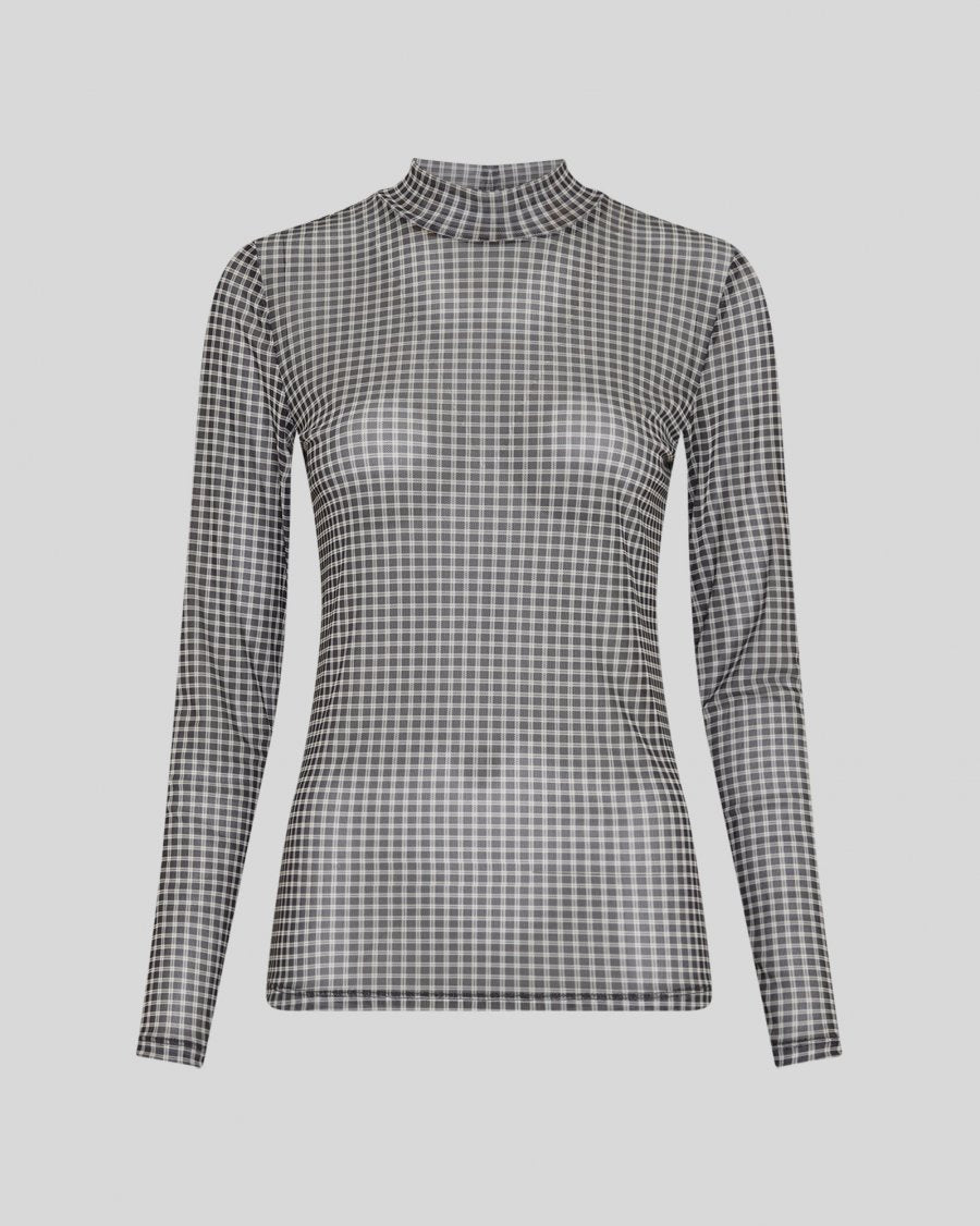 JANIE Illenora M Top - Black Check