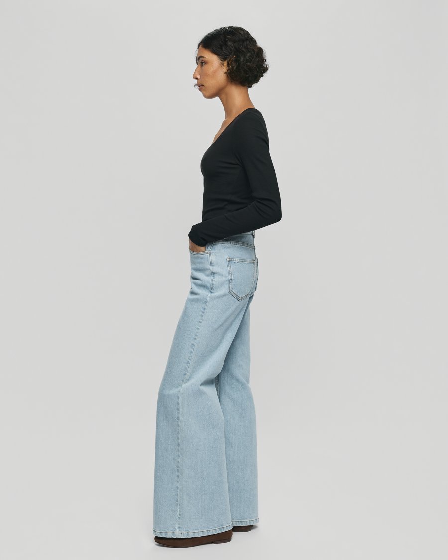 MSCHSOLIA Ada HW Wide jeans Light blue