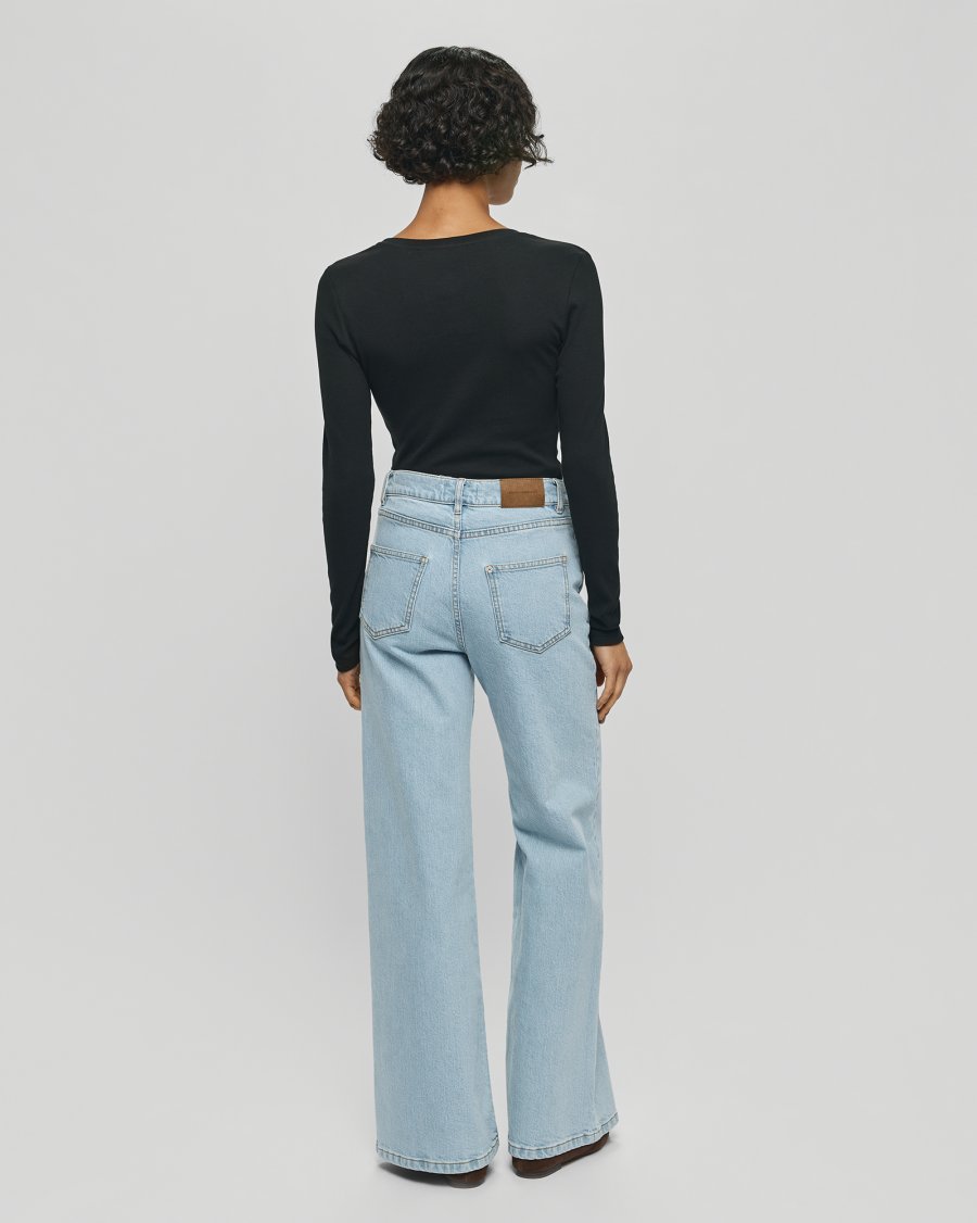 MSCHSOLIA Ada HW Wide jeans Light blue