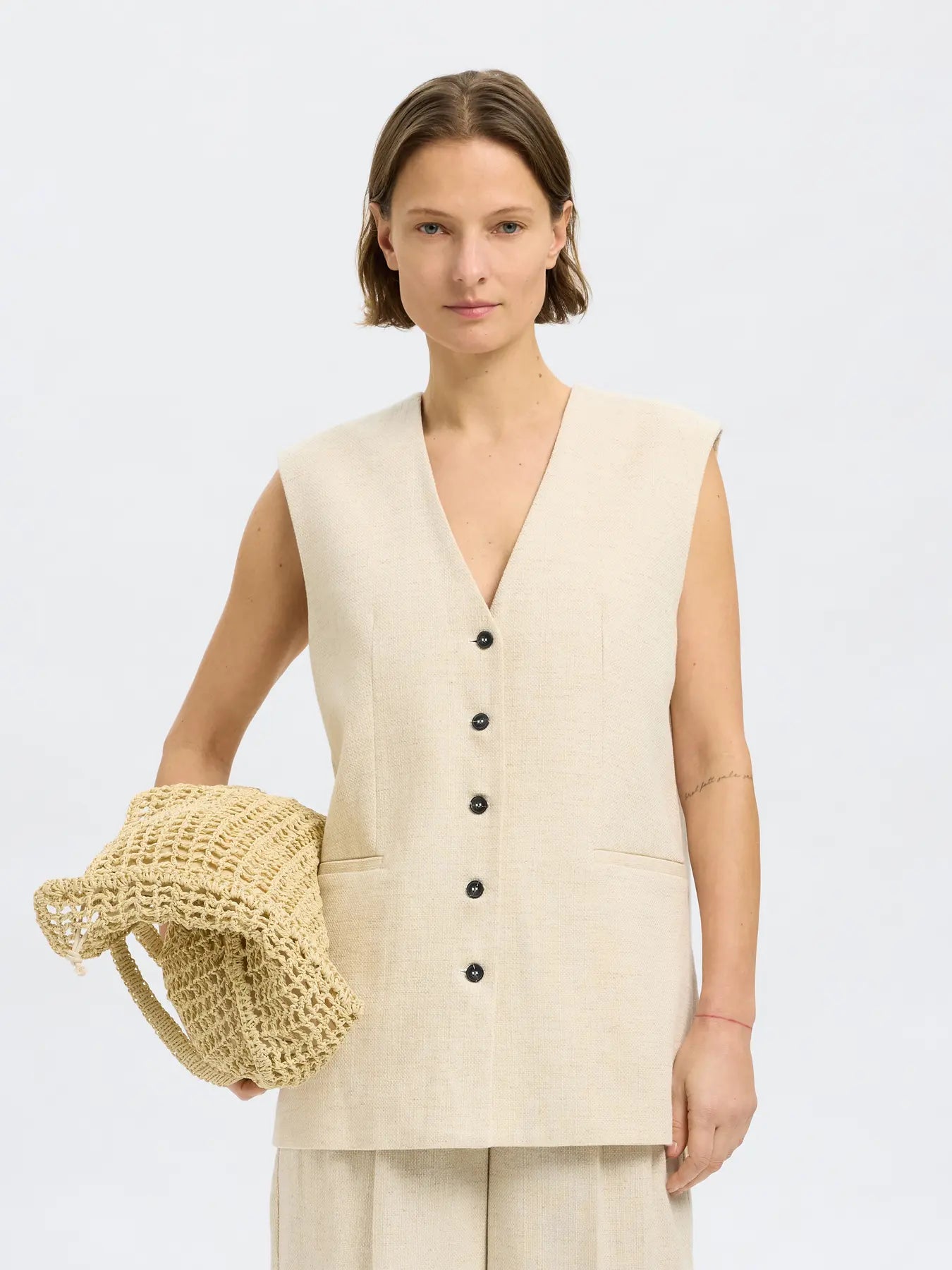 SLFMARA Long Vest Sandshell