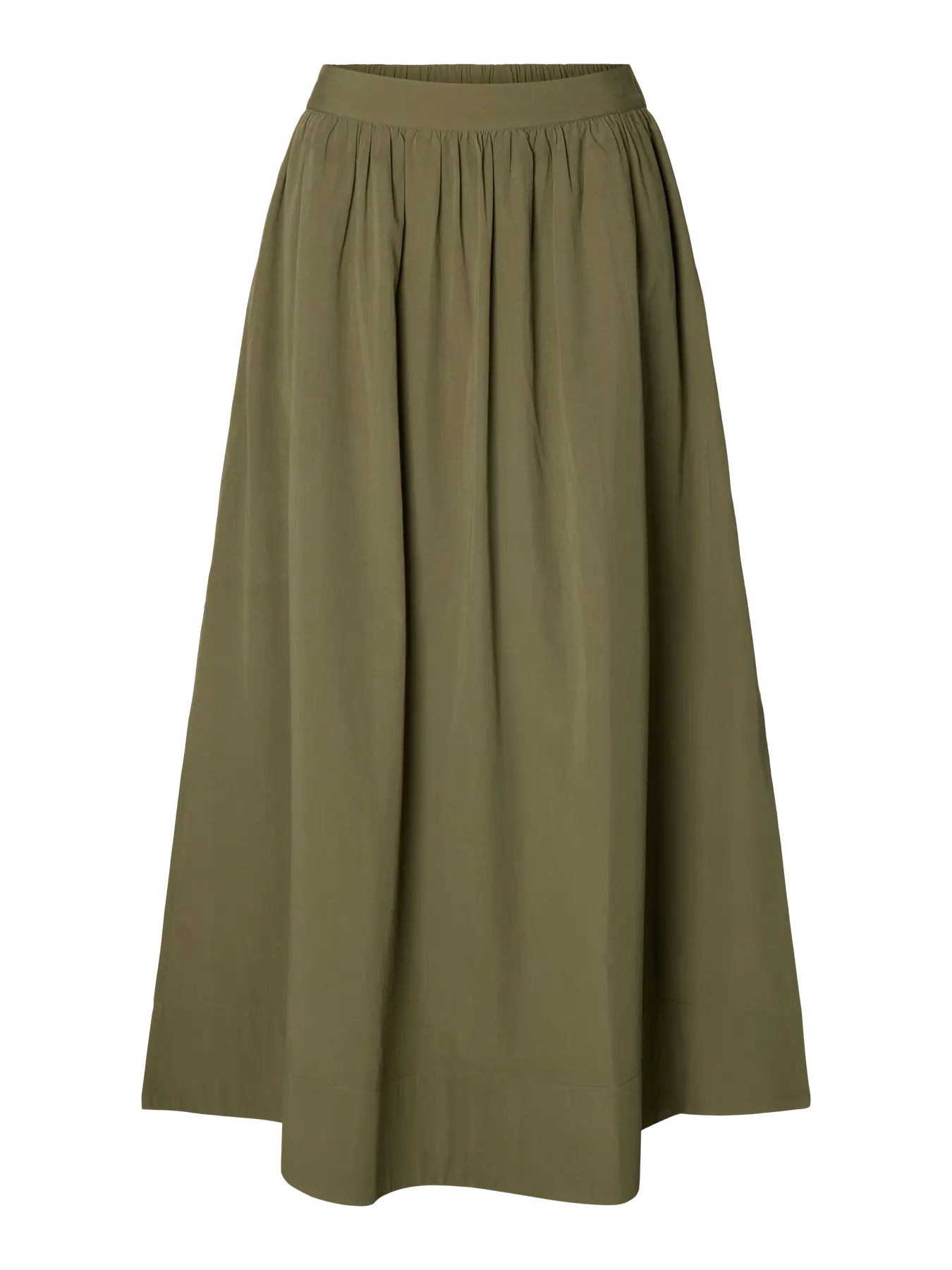 SLWBLAIR HW ankle skirt DEEP LICHEN GREEN