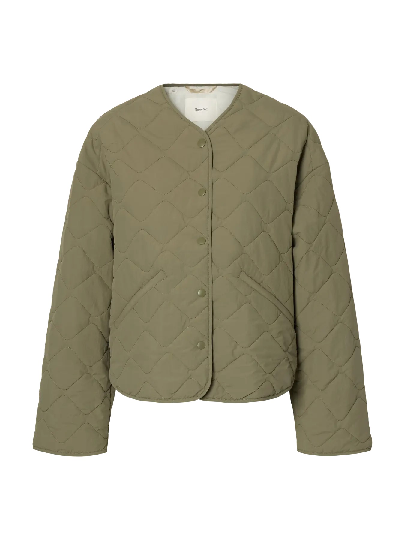 SLFRAYANA quilted jacket DEEP GREEN