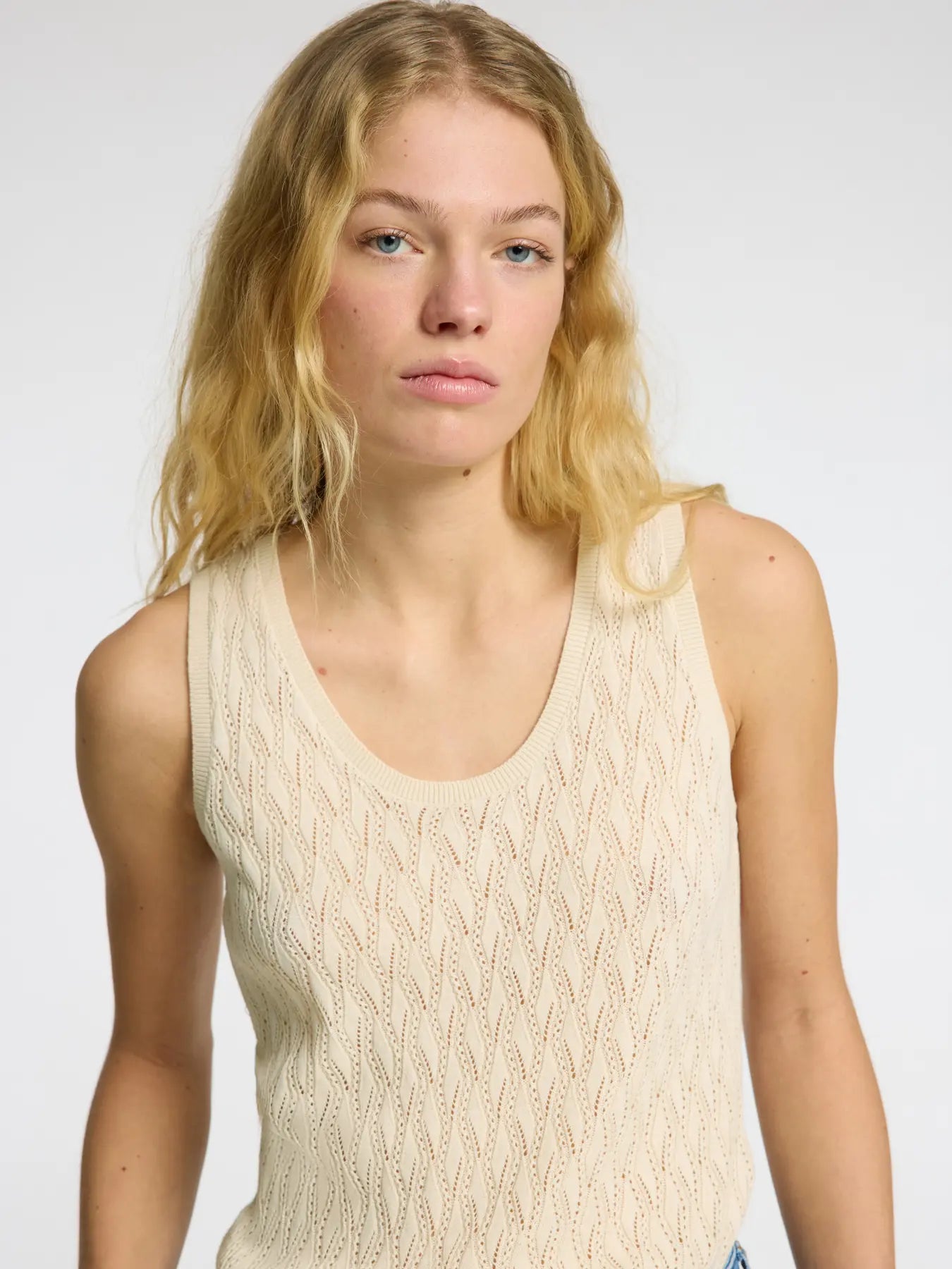 SLFAGNY SL Knit top U-neck Birch