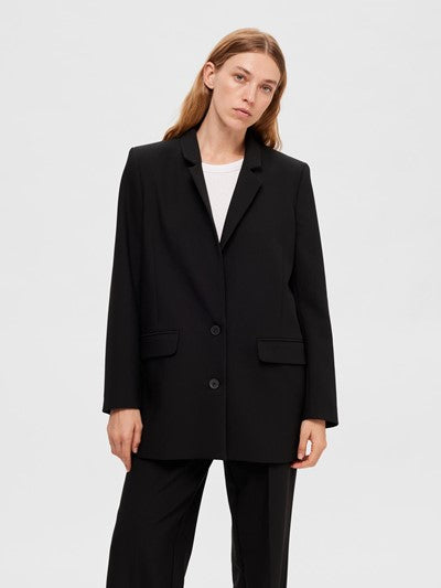 SLFRITA LS Relaxed blazer BLACK