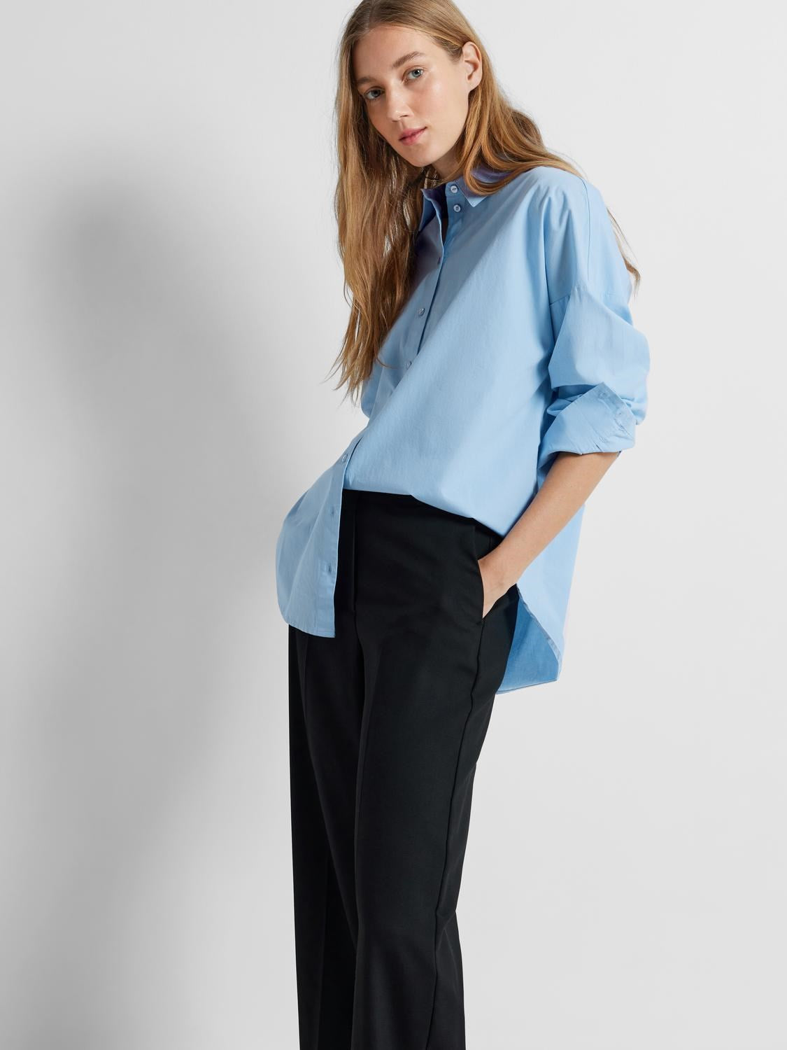 SLFDINA Sanni Shirt CASHMERE BLUE